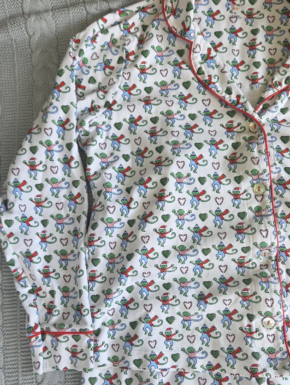 Roller Rabbit Merry Monkey Women's Pajamas Large Limited Edition 100% Cotton - Picture 6 of 11